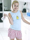 Blonde teen Amanda teases in the kitchen! from Sweet Amanda