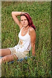 Cute redhead girl in the grass from Bunniesclub