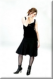 Lilly dressed up in hot black stockings from Bunniesclub