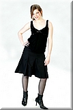 Lilly dressed up in hot black stockings from Bunniesclub
