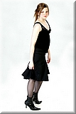 Lilly dressed up in hot black stockings from Bunniesclub