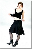 Lilly dressed up in hot black stockings from Bunniesclub